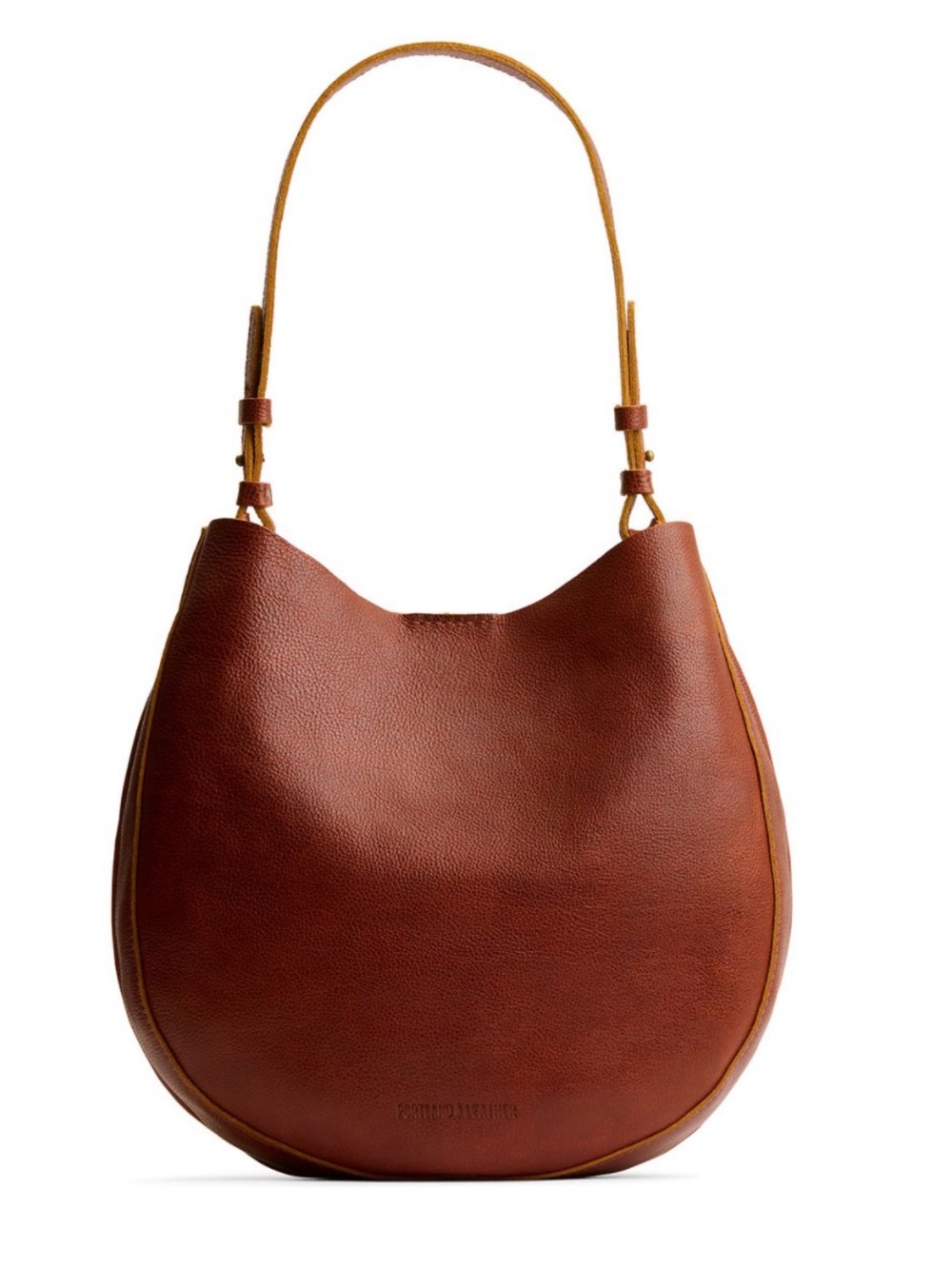 Portland leather goods large Olivia bag in NUTMEG
